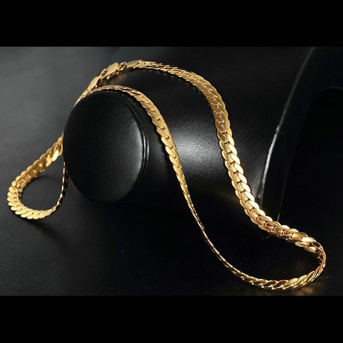 14K Gold Filled Miami Cuban Curb Chain Necklace 3-6mm Men Women 18-24″