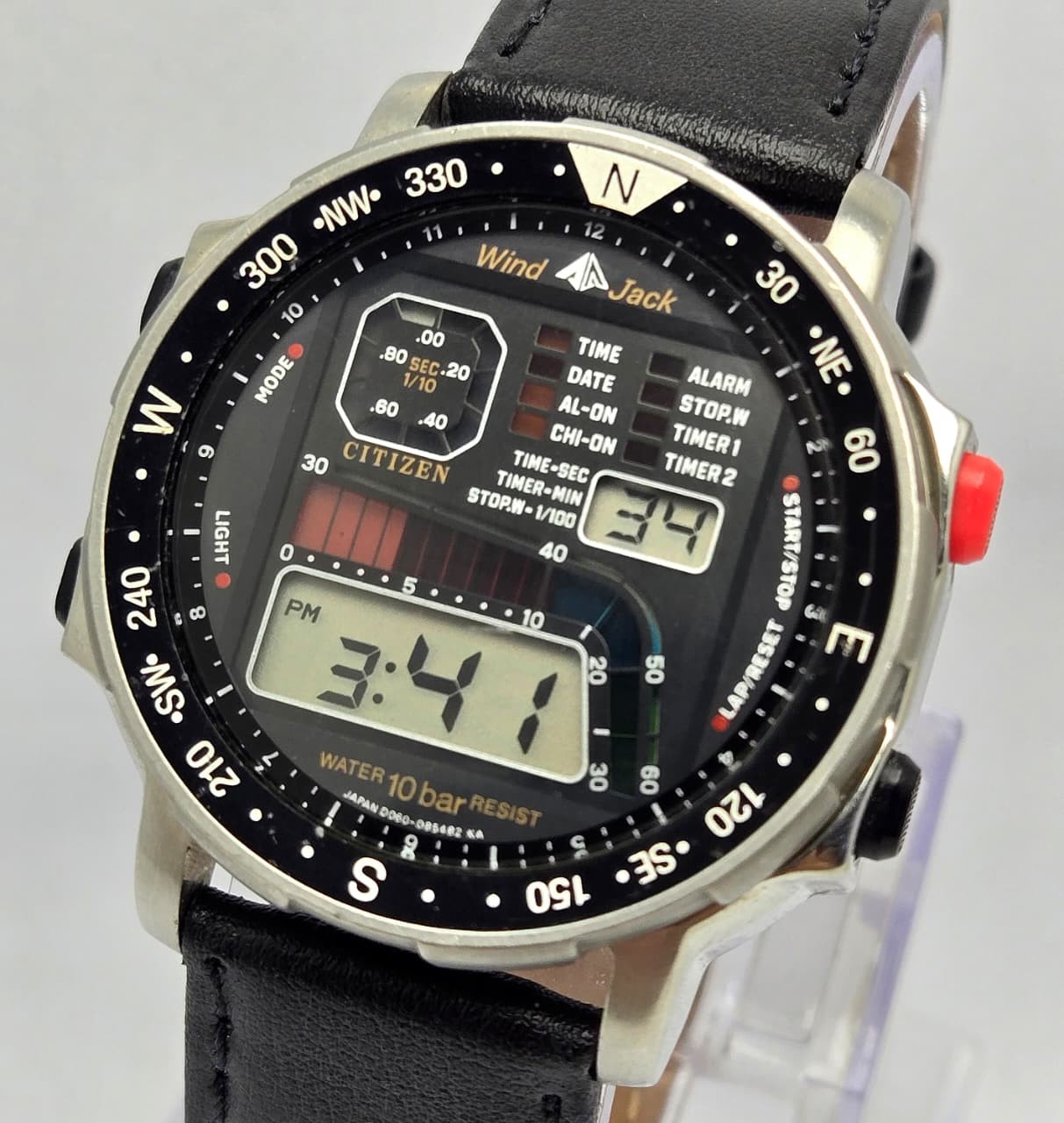 CITIZEN WIND JACK D060-086775 WIND SURFER YACHT TIMER VINTAGE MEN’S WATCH