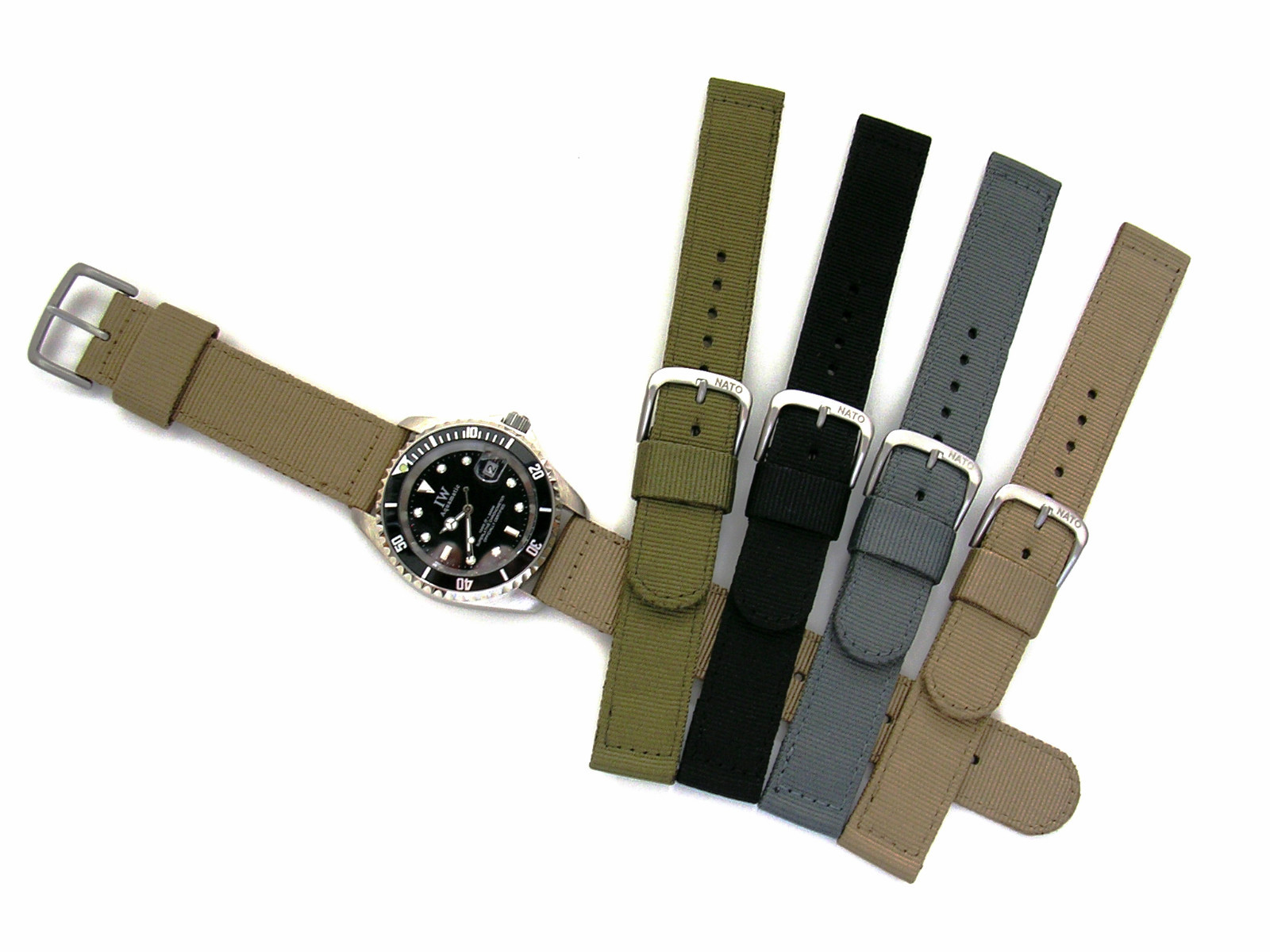 NATO ® 2pc WWII Ballistic Nylon Military watch band Combat strap IW SUISSE USA