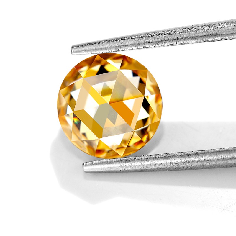 Colorful Flat Rose Cut 0.5-5ct Round Moissanite Loose GRA VVS1 Factory Directly