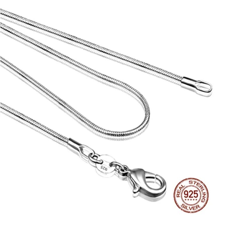 Men&Women’s 925 Sterling Silver Tarnish-Free Italian Snake Chain Necklace