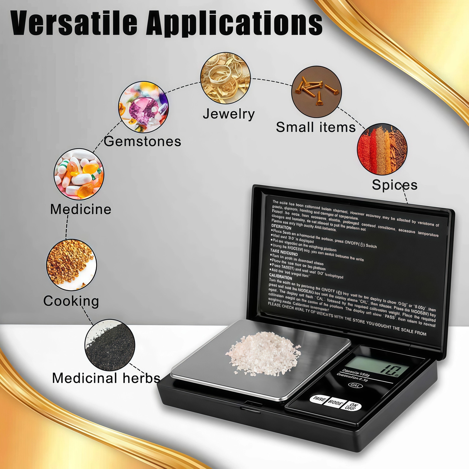 Digital Scale 1000g x 0.1g Jewelry Gold Silver Coin Gram Pocket Size Grain New