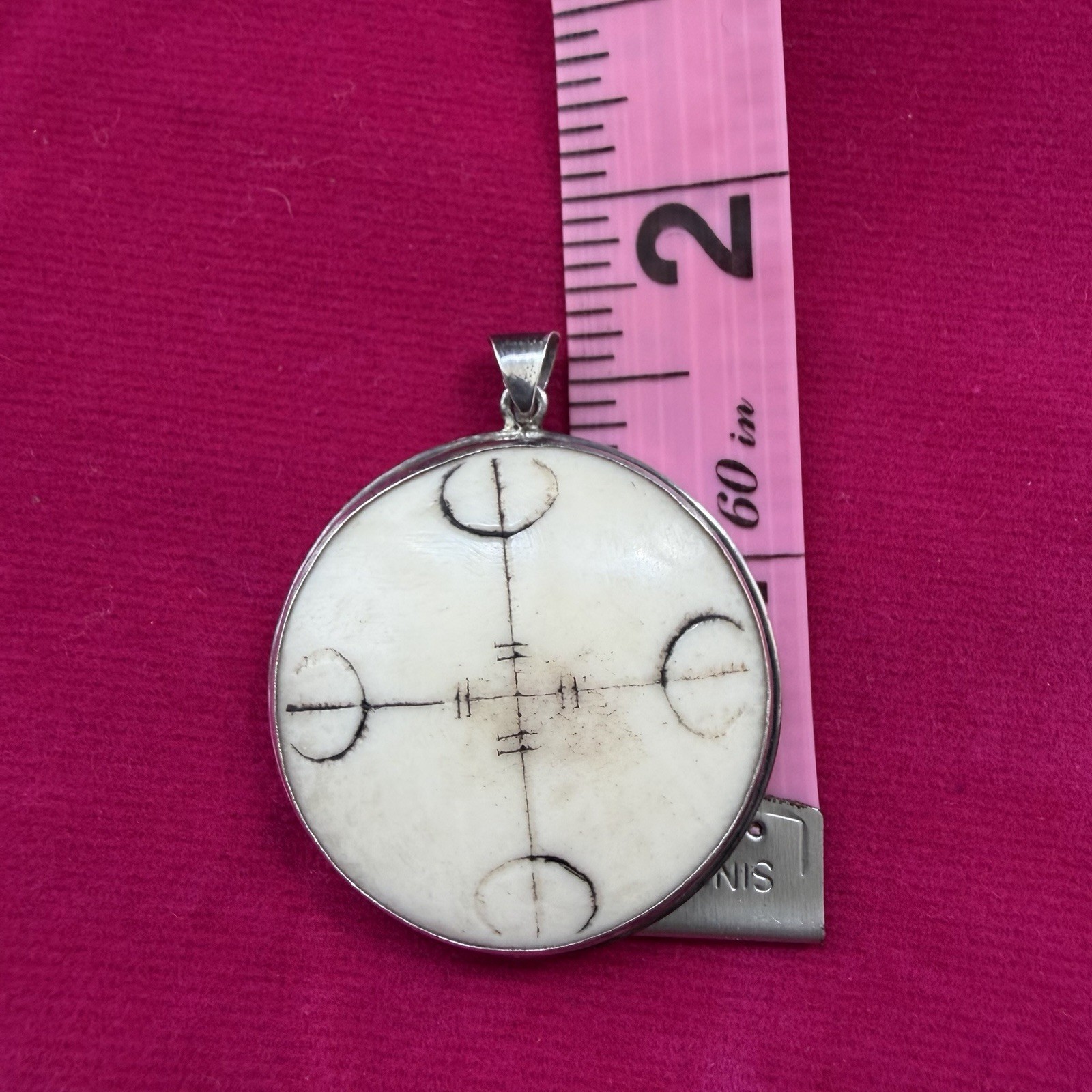 Sterling Silver 925 Nepalese Hand Carved Pendant – Wards Off Negative Forces