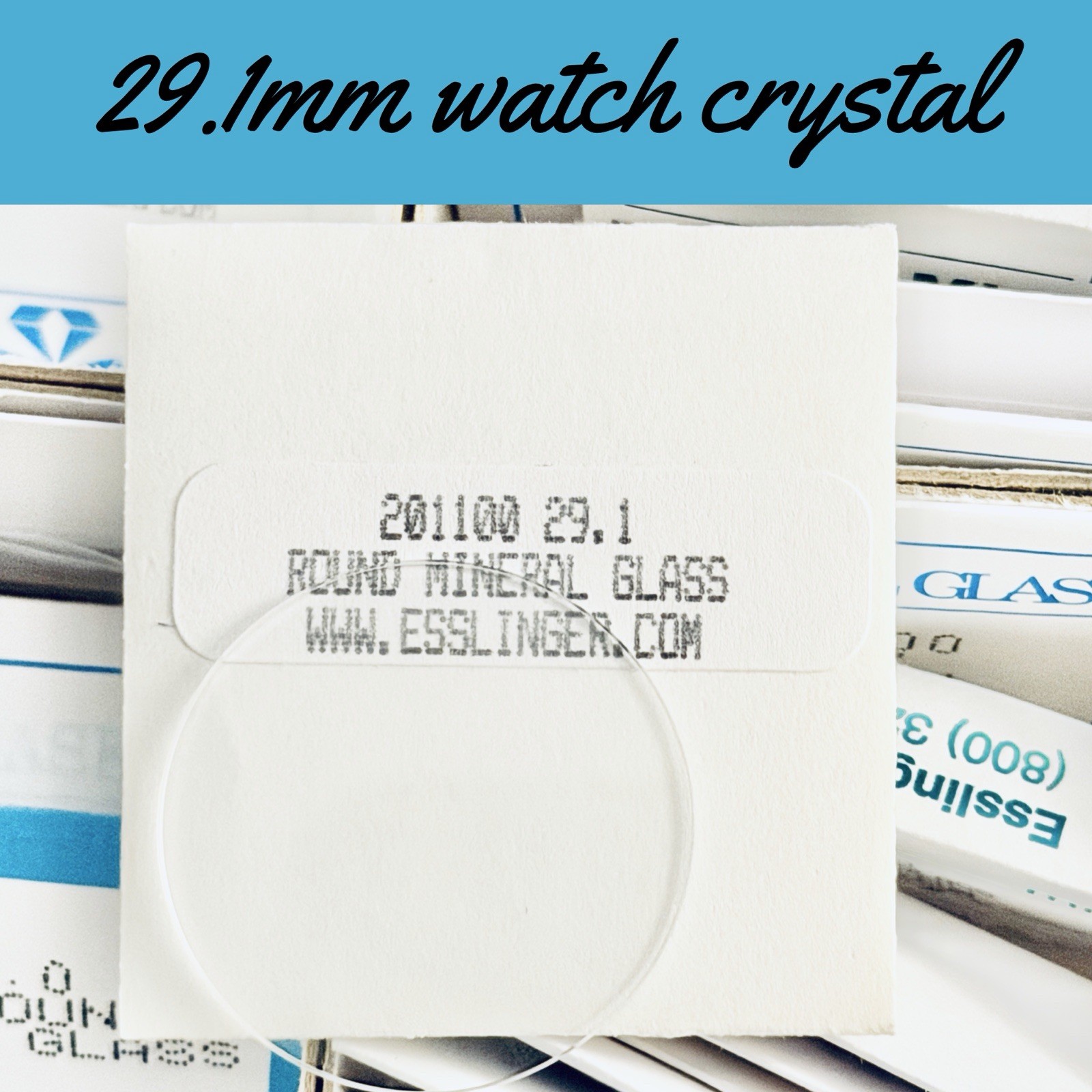 New 29.1 mm x 1 mm Watch Crystal – Flat Round Mineral Glass