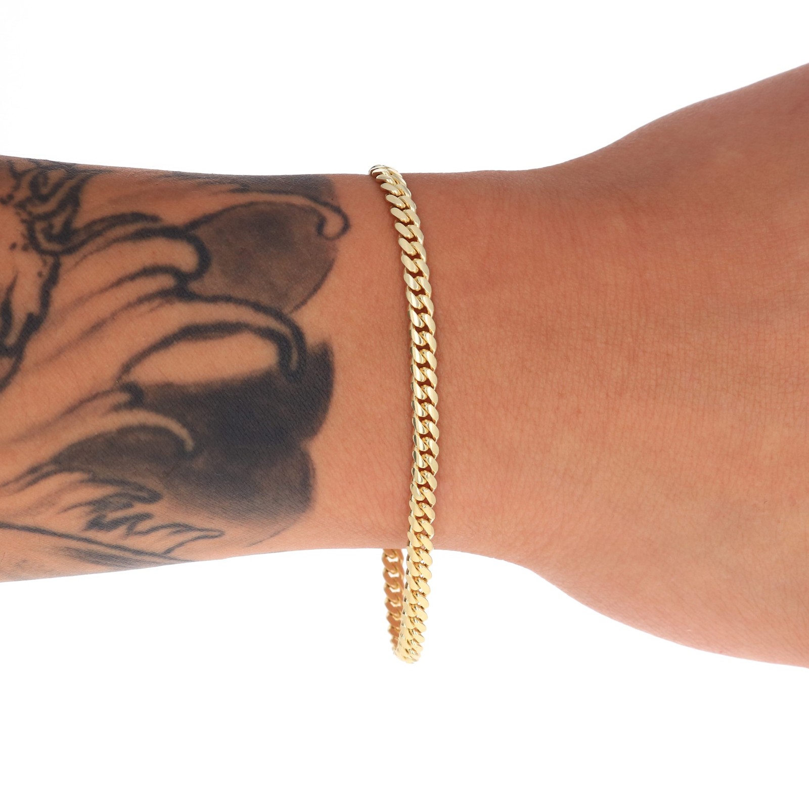 10K Yellow Gold Solid 2.7mm-10mm Miami Cuban Link Chain Bracelet Men Women 7″-9″