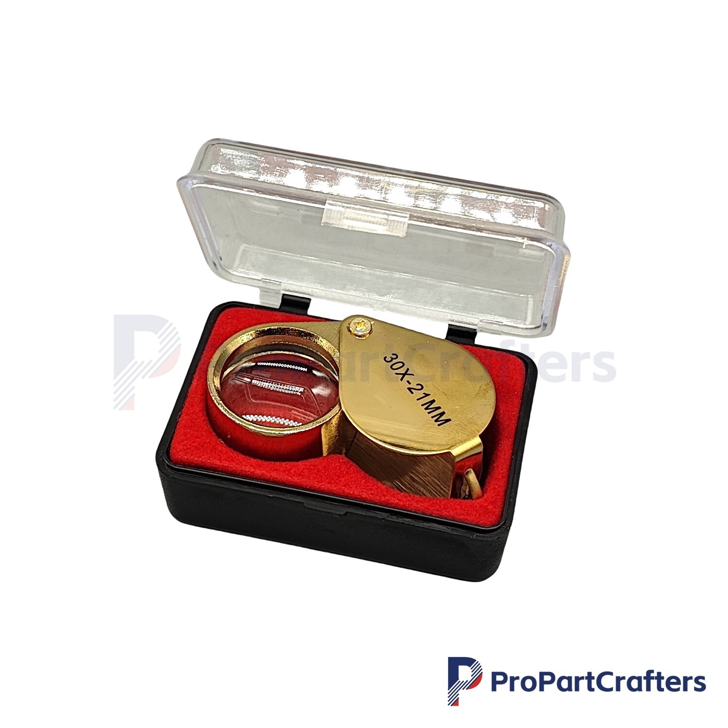 30X Jewelers Loupe Pocket Magnifying Glass Jewelry Eye Loop Coin Magnifier