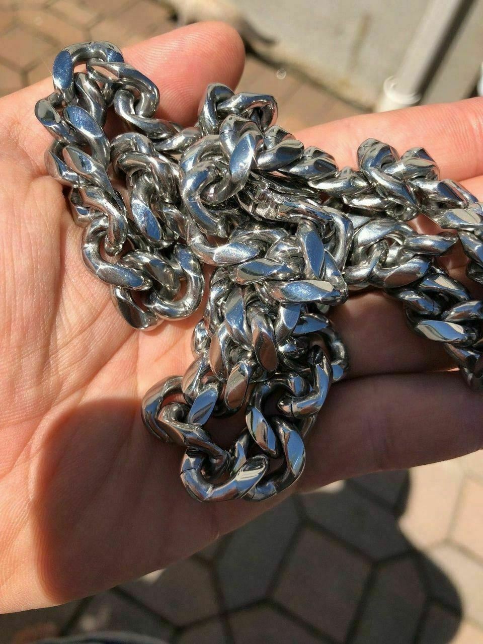 Men’s Miami Cuban Link Chain Solid Stainless Steel 4-18mm