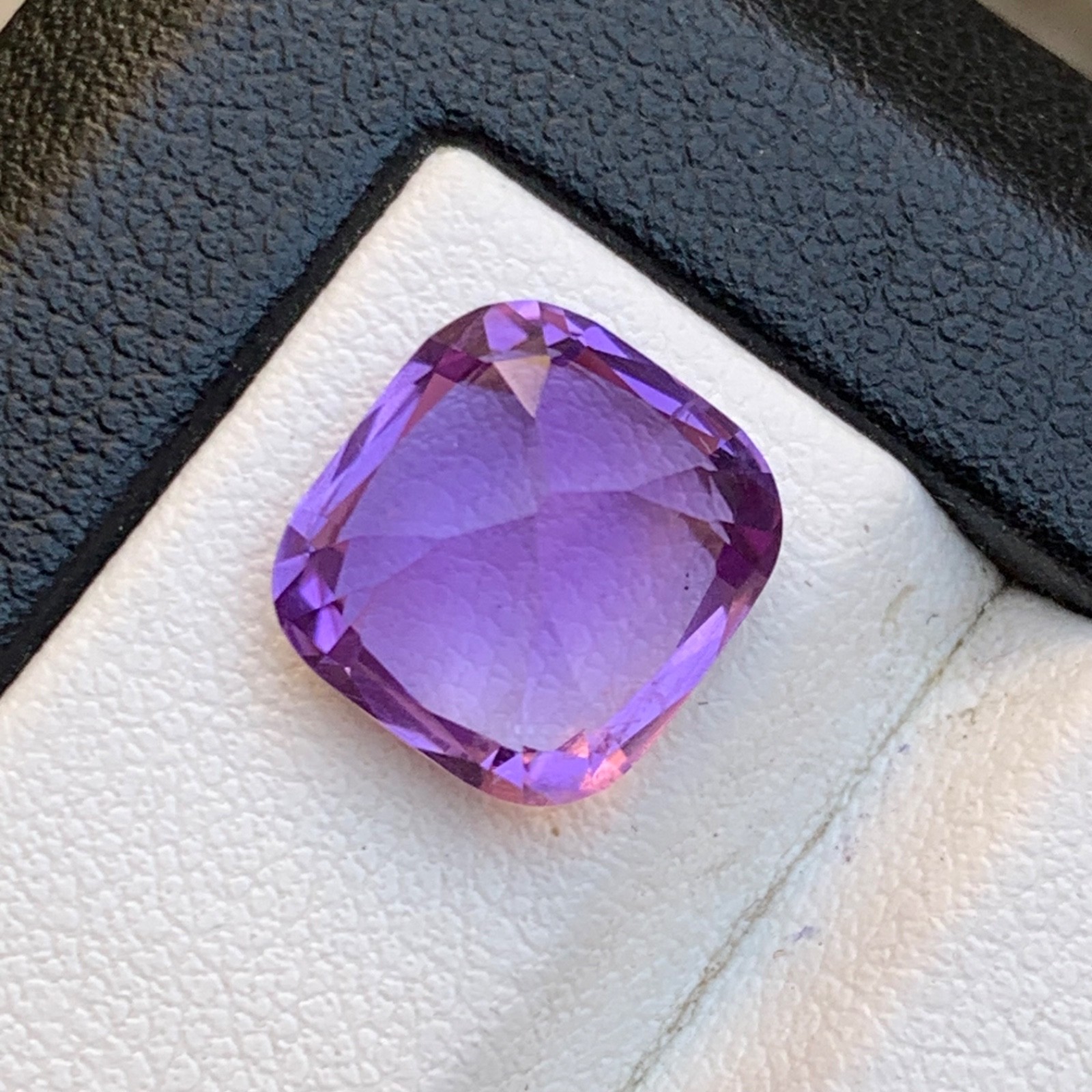 Natural Purple Amethyst 5 Carat Square Cushion Cut Loose Gemstone for Ring
