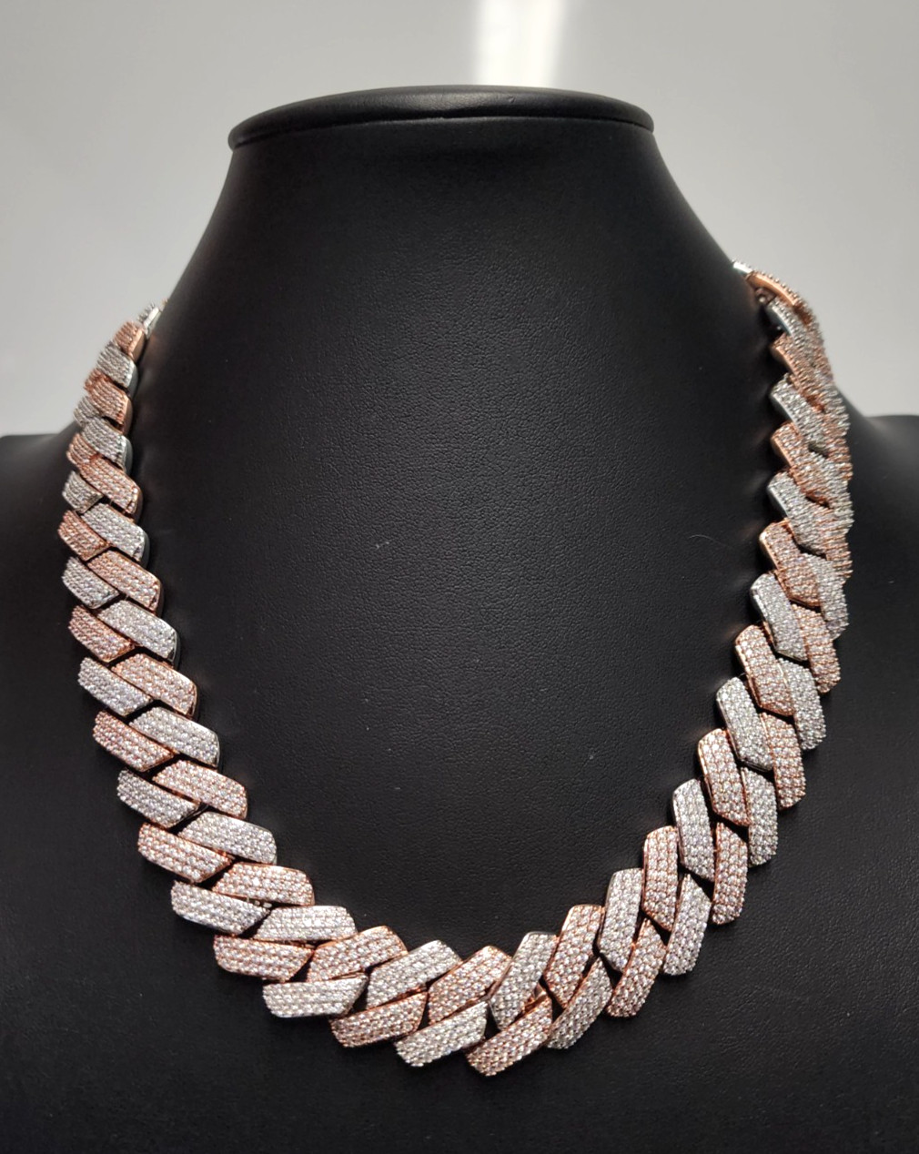 Adamans Two Tone Gold Plated 20mm Monaco Chain 24″