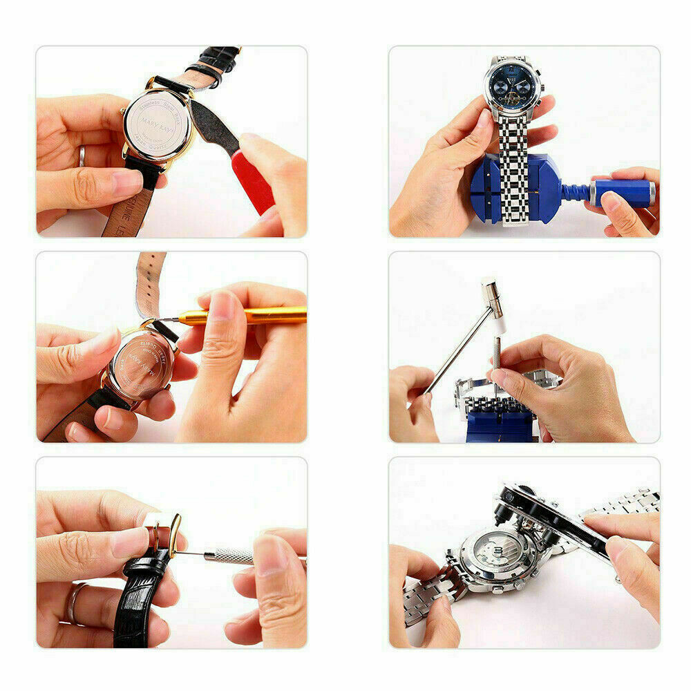 147 pcs Watch Repair Kit Watchmaker Back Case Remover Opener Link Pin Spring Bar
