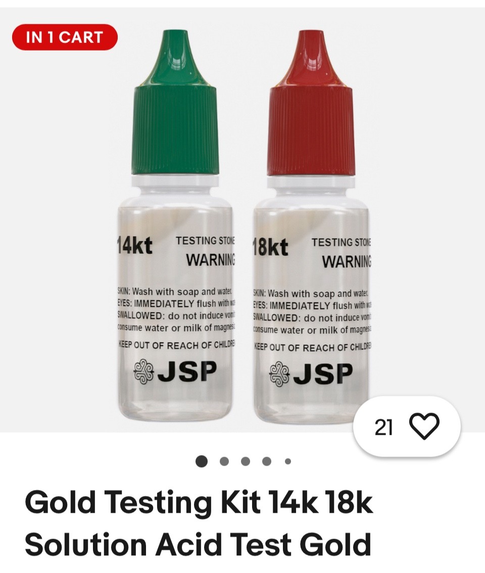 Gold Testing Kit 14k 18k Solution Acid Test Gold Authenticity Tester JSP GTE