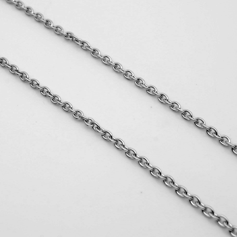 5pcs 1.6/2/2.4/3mm Stainless Steel “O” Rolo Link Chain Women Men Necklace Chains