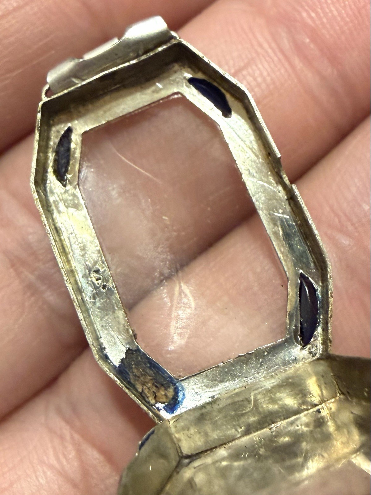 1920’s LADY IOCO 14K WHITE GOLD & SAPPHIRE WATCH W/ ORIGINAL 1/20 GF BAND -RARE!
