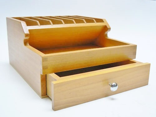 Plier Rack Organizer with Storage Drawer Compartment Jewelry Bench Top Tool