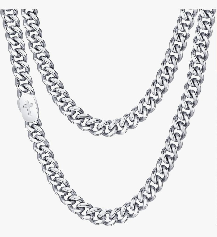 Stainless Steel 5mm Silver 22 inch Cuban Chain