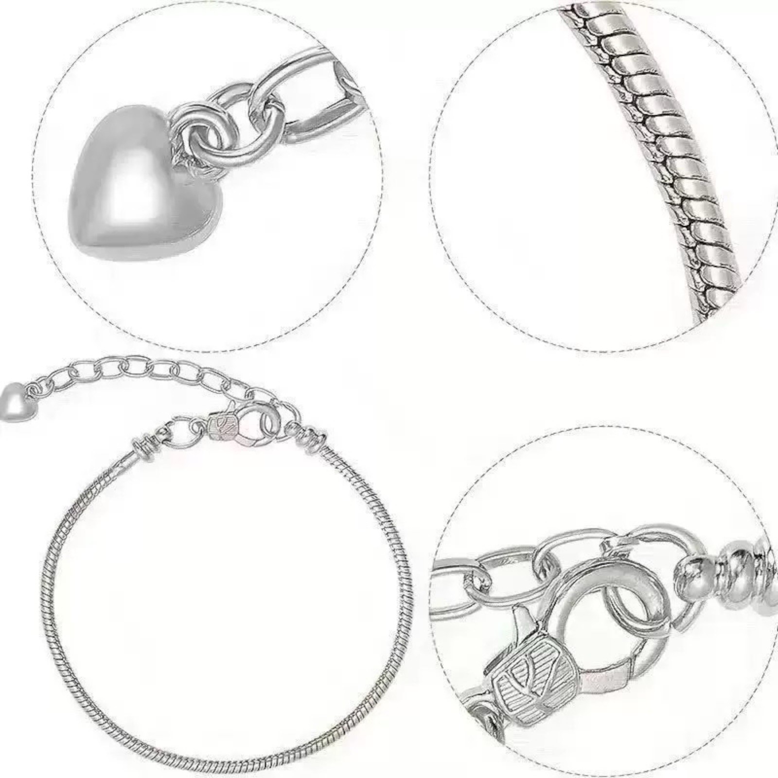 925 Sterling Silver plated Women Elegant Anklet Ankle Bracelet A83