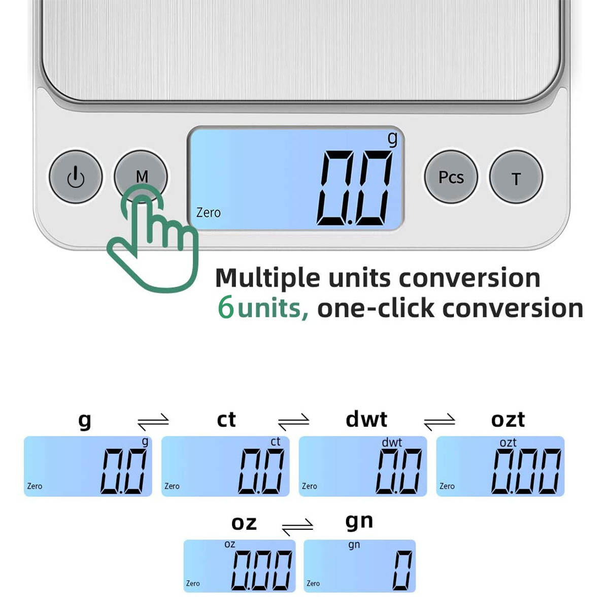 3000g x 0.1g Gram Pocket Digital Scale Jewelry Gold Silver Coin Kitchen Weighing