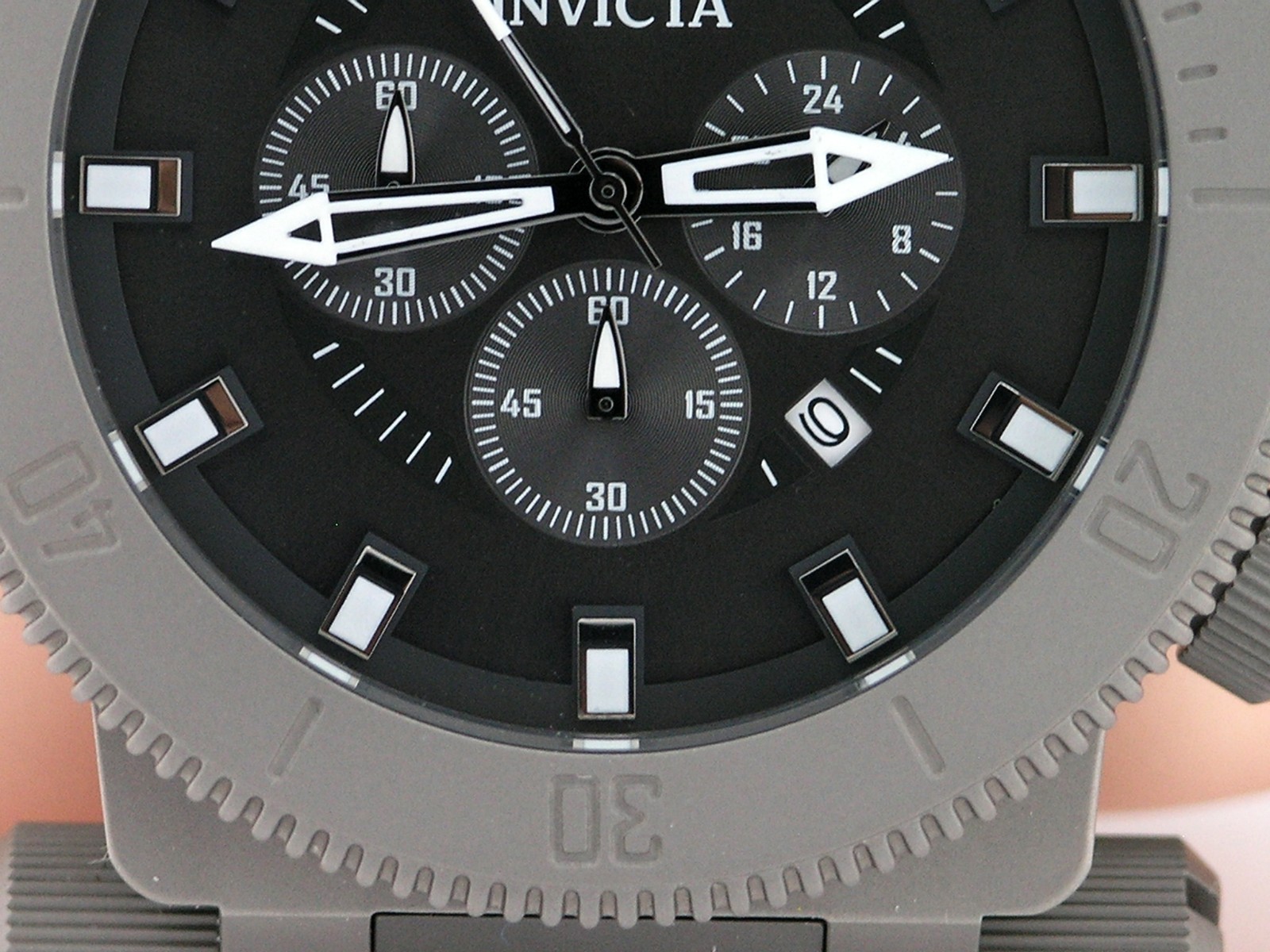 NEW INVICTA 48221 COALITION FORCES ALL TITANIUM BLACK CHRONOGRAPH WATCH 51MM