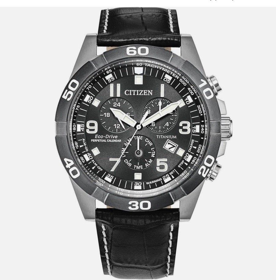 New Citizen BL5558-15H Eco-Drive Brycen Super Titanium Men’s Chronograph Watch