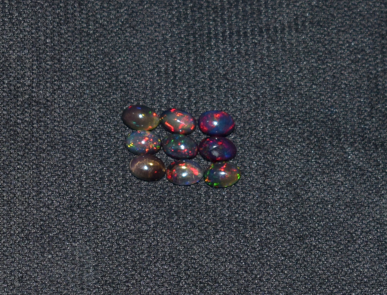 9Pcs 4X6mm Natural Ethiopian Welo Fire Opal Loose Gemstone Cabochon L071