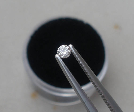 3.5mm White Natural Diamond Loose Faceted Round VS2 Clarity