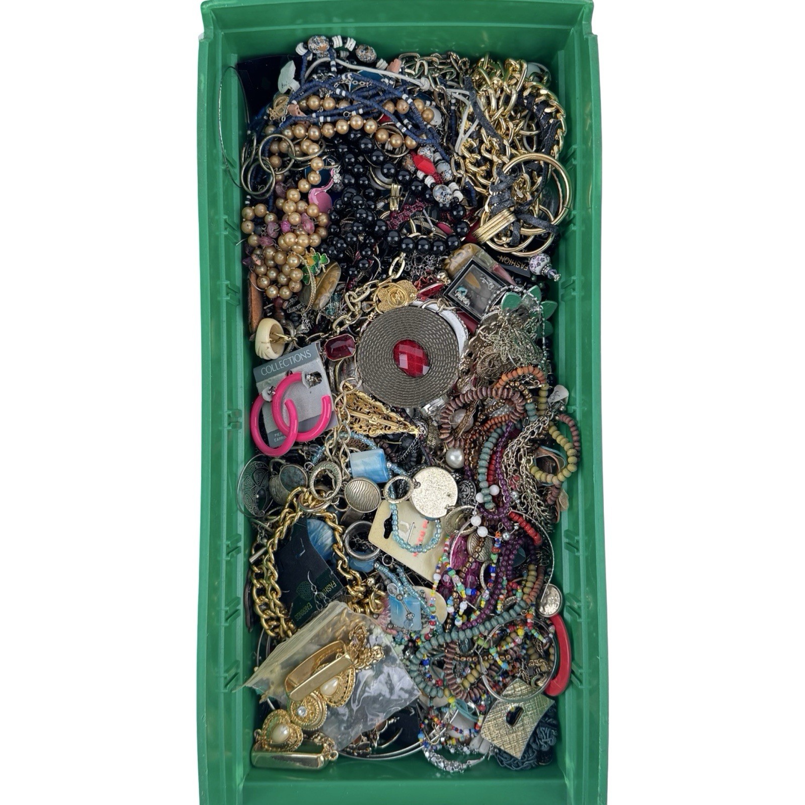 10 Pound Unsorted Tangled Jewelry Vintage Modern Wear Junk Treasure Hunt