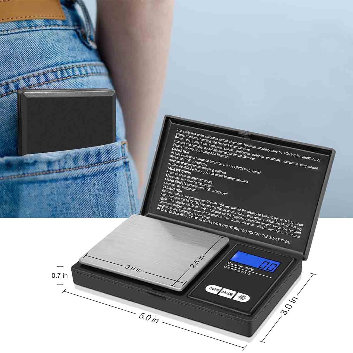 Electronic 1000g/0.1g Gold Weigh Diamond Gram Jewelry Troy Ounce Oz Scale