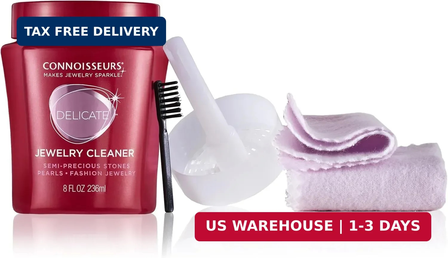 CONNOISSEURS All-Purpose Jewelry Cleaning Kit – Includes Delicate Jewelry Cleane