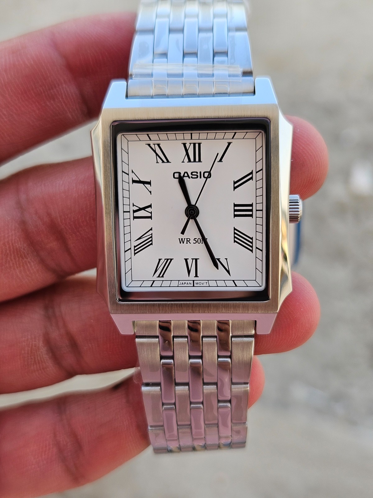 Casio MTP-B190D-7BVDF Men’s Watch Square Case Roman Dial WR50M Original New