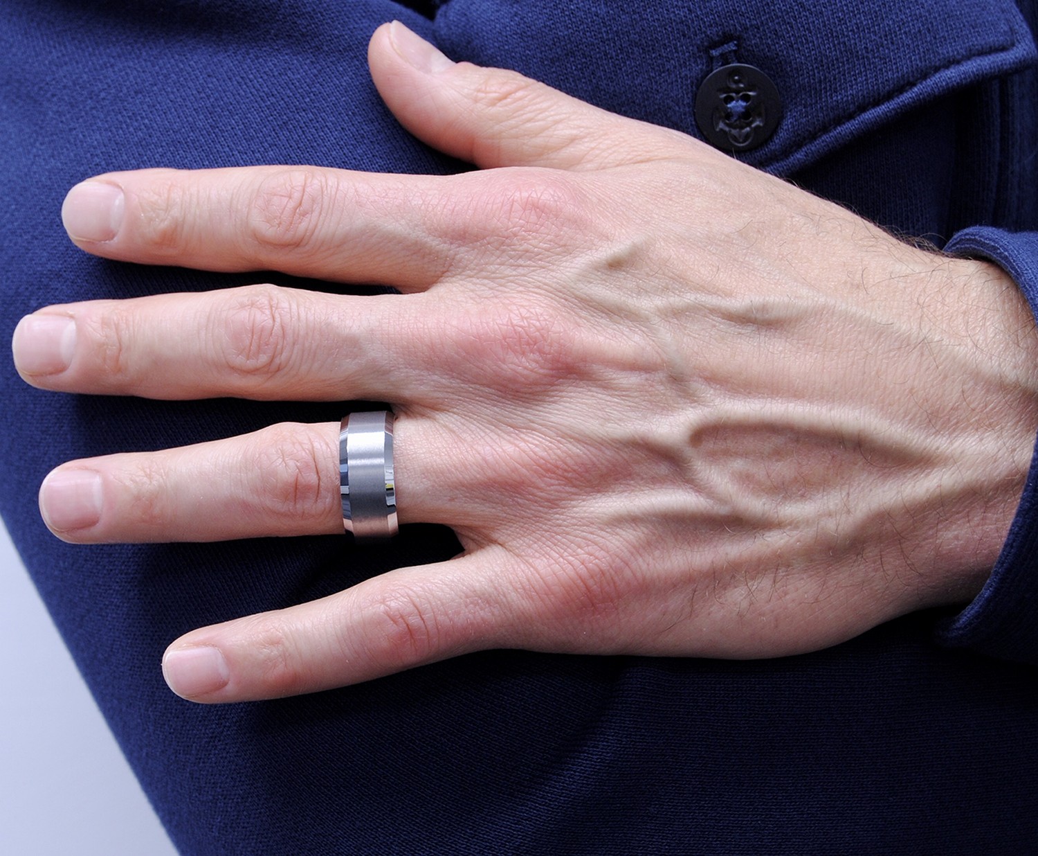 10MM Men’s Brushed Tungsten Carbide Wedding Band Ring, Comfort Fit