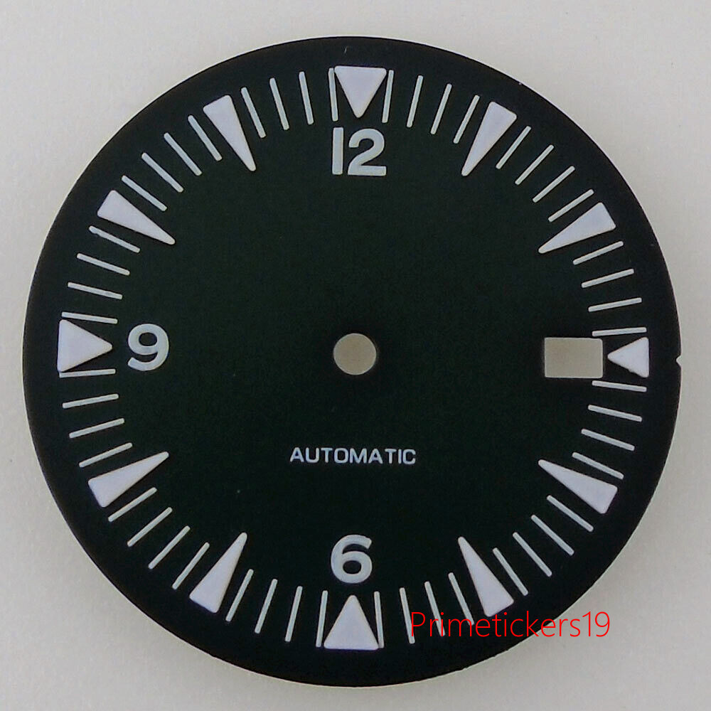 32mm Black/Blue/Green Watch Dial Hands Set Date Fit NH35 NH36 Automatic Movement
