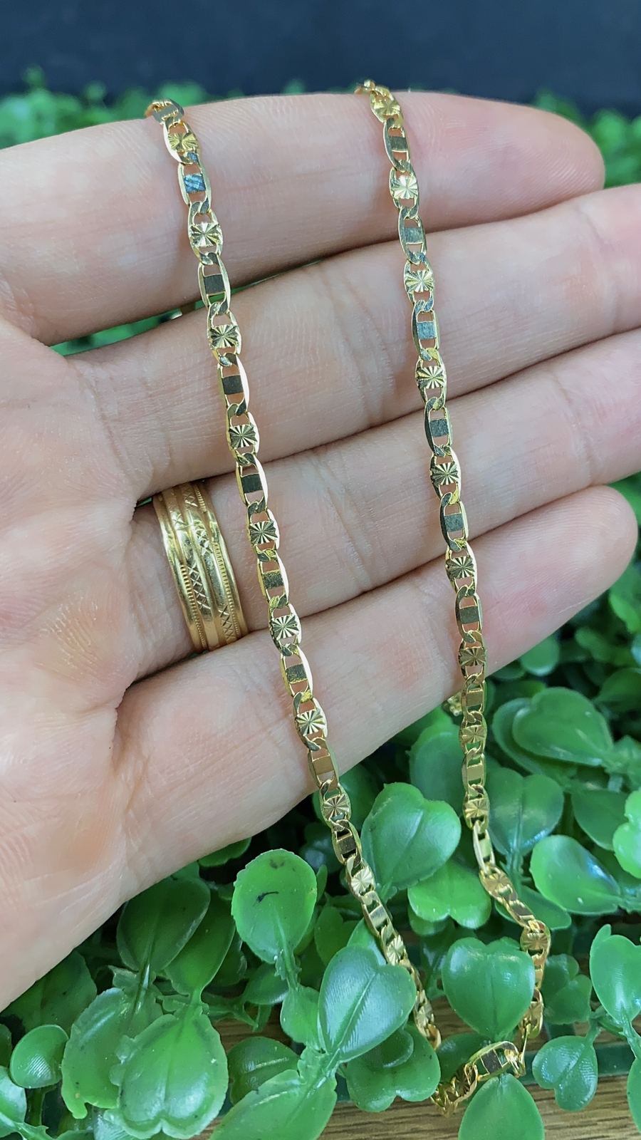 Minimalist Fashion Diamond Cut Valentino Chain Necklace for Womens 3.2mm Gifts