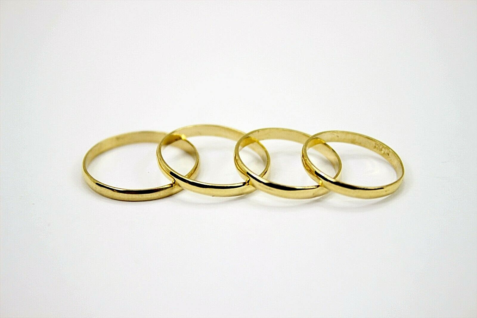 Authentic 10K Solid Yellow Gold Plain Knuckle Band Ring High quality Sizes 2-7.5