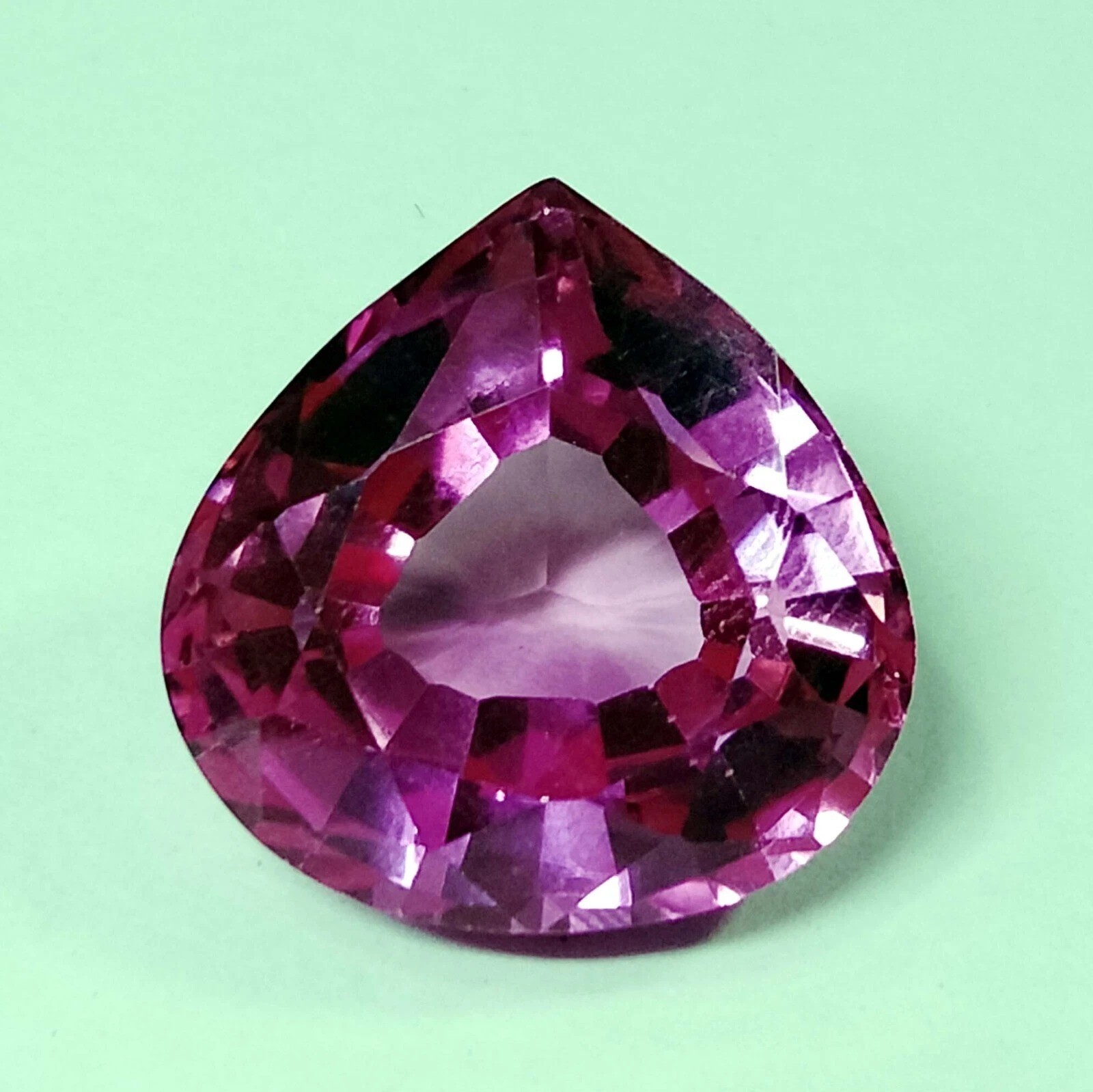 Sparkling Pink Sapphire For Jewelry Pear Cut 12+ Ct Certified EGL Loose Gemstone