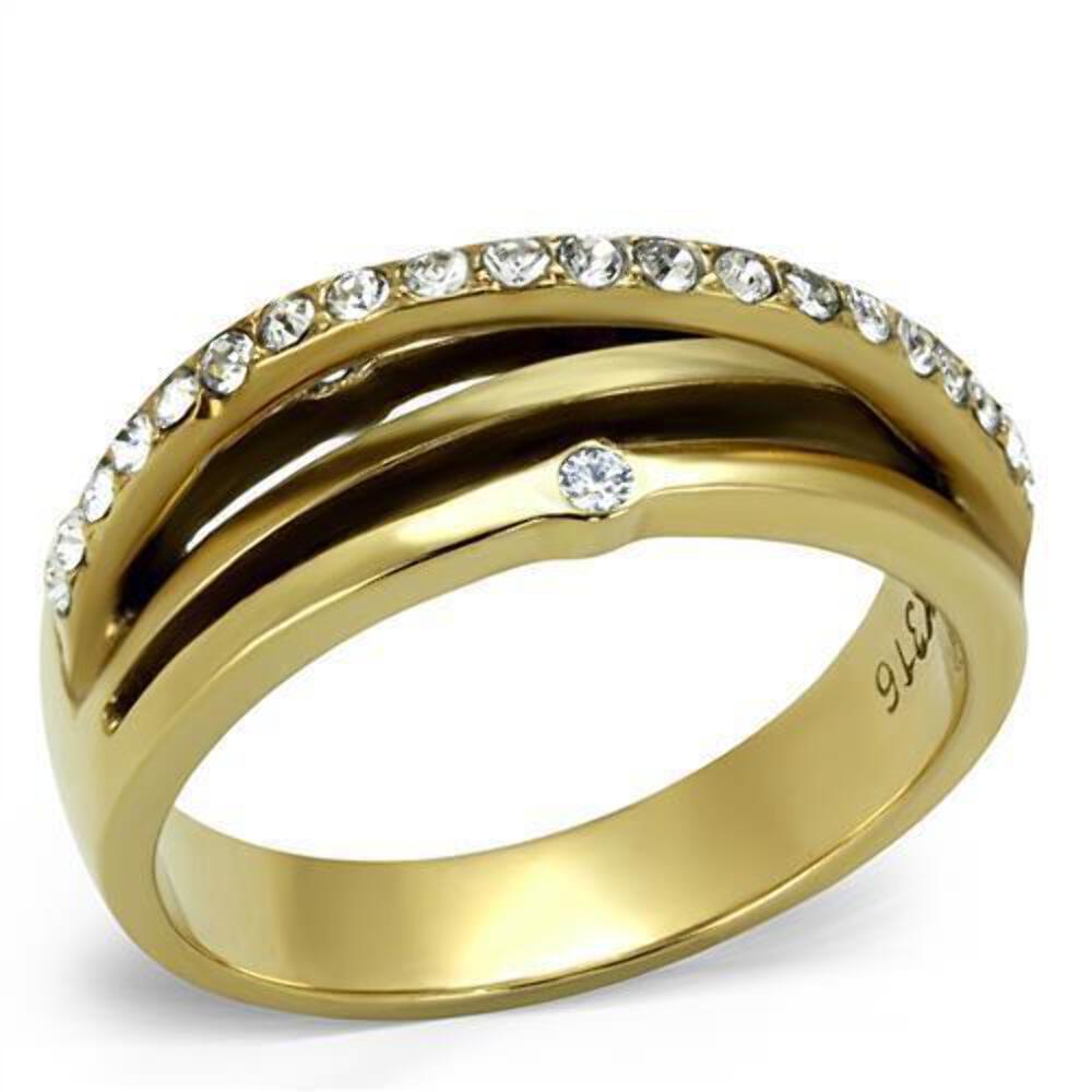 Gold Womens Ring Anillo Para Mujer y Ninos Unisex Kids 316L Stainless Steel Ring