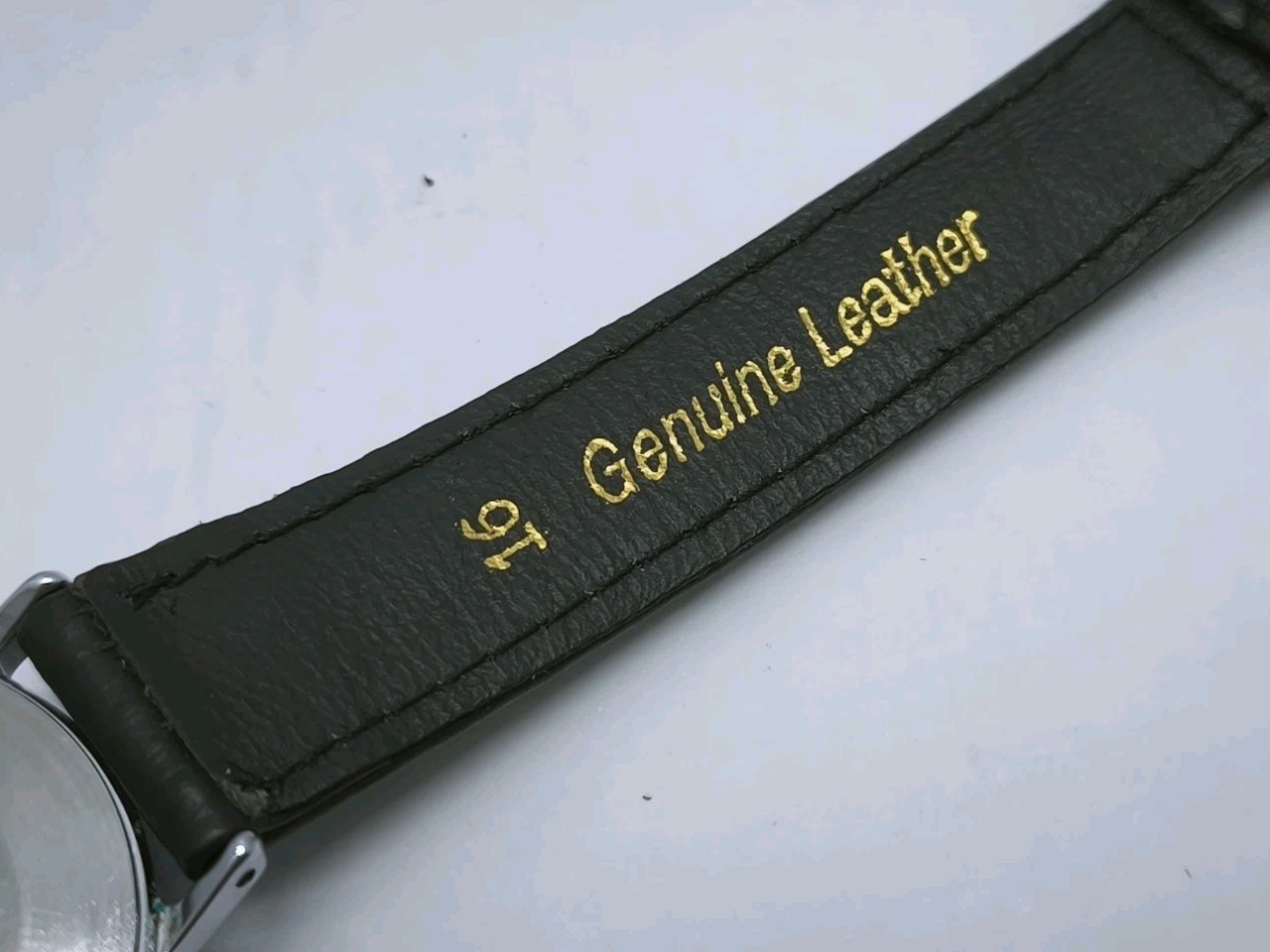 Vtg 1976 Timex Sprite Military Style Mechanical Date 30mm Watch Great Britain