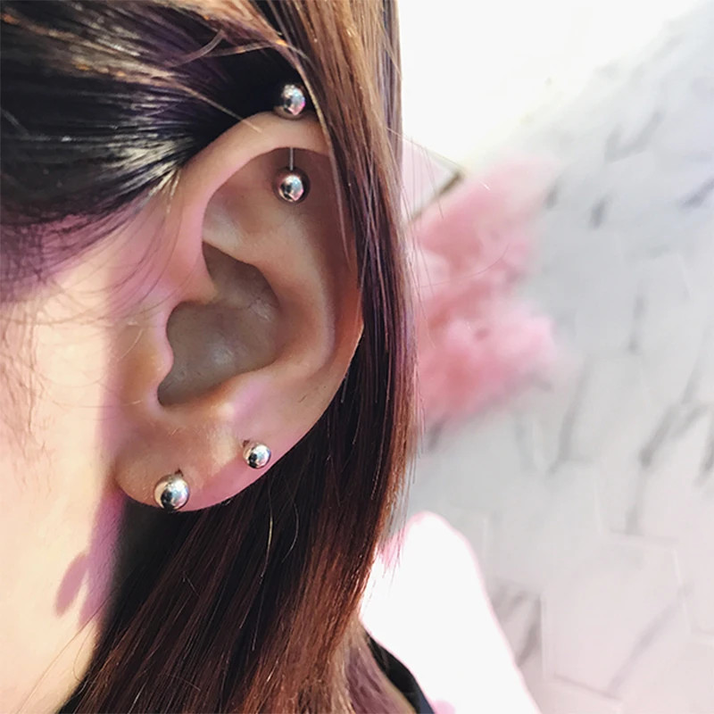 16G 18G 20G Surgical Steel Nose Ring Lip Ear Eyebrow Tragus Helix Stud Piercing