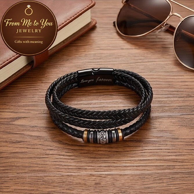 To My Son Gift for Son Bracelet Love from Mom, Dad Forever Birthday, Graduation
