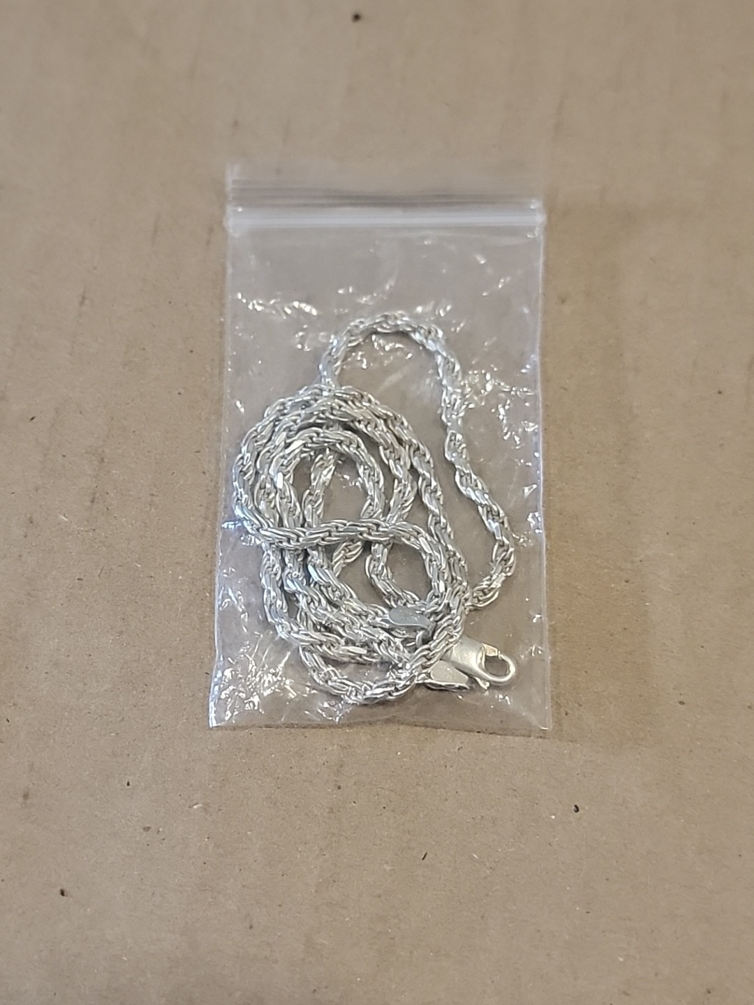 Solid 925 Sterling Silver Rope Chain 3mm 18″ ITALY 15.86 Grams Mint
