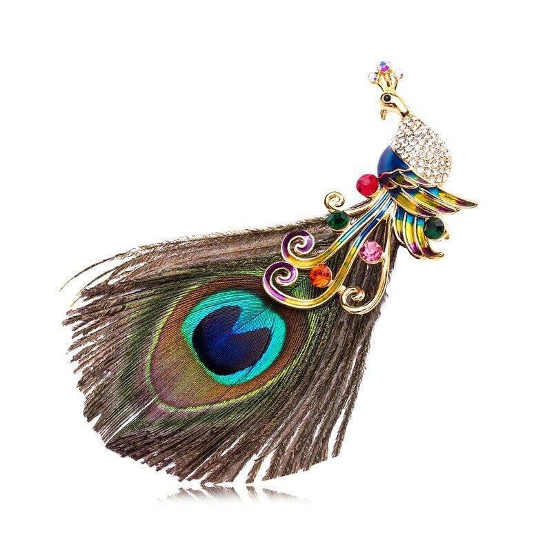 fashion peacock brooch animal clothing pin jewelry