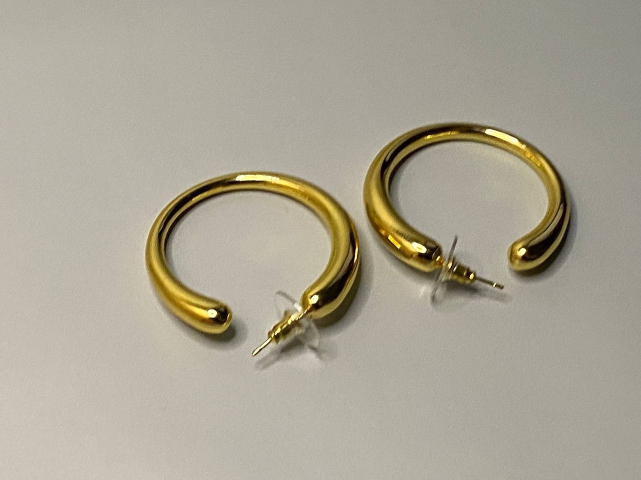 Yves Saint Laurent Gold Chunky Hoop Earrings