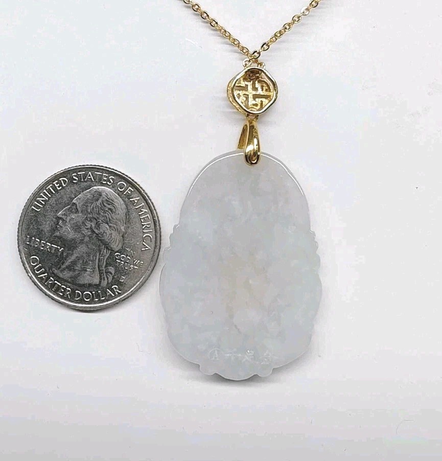 Certificated Dragon Jade Pendant 24K Gold Coated with silver hook 镀千足金玉吊坠龙生肖翡翠A货