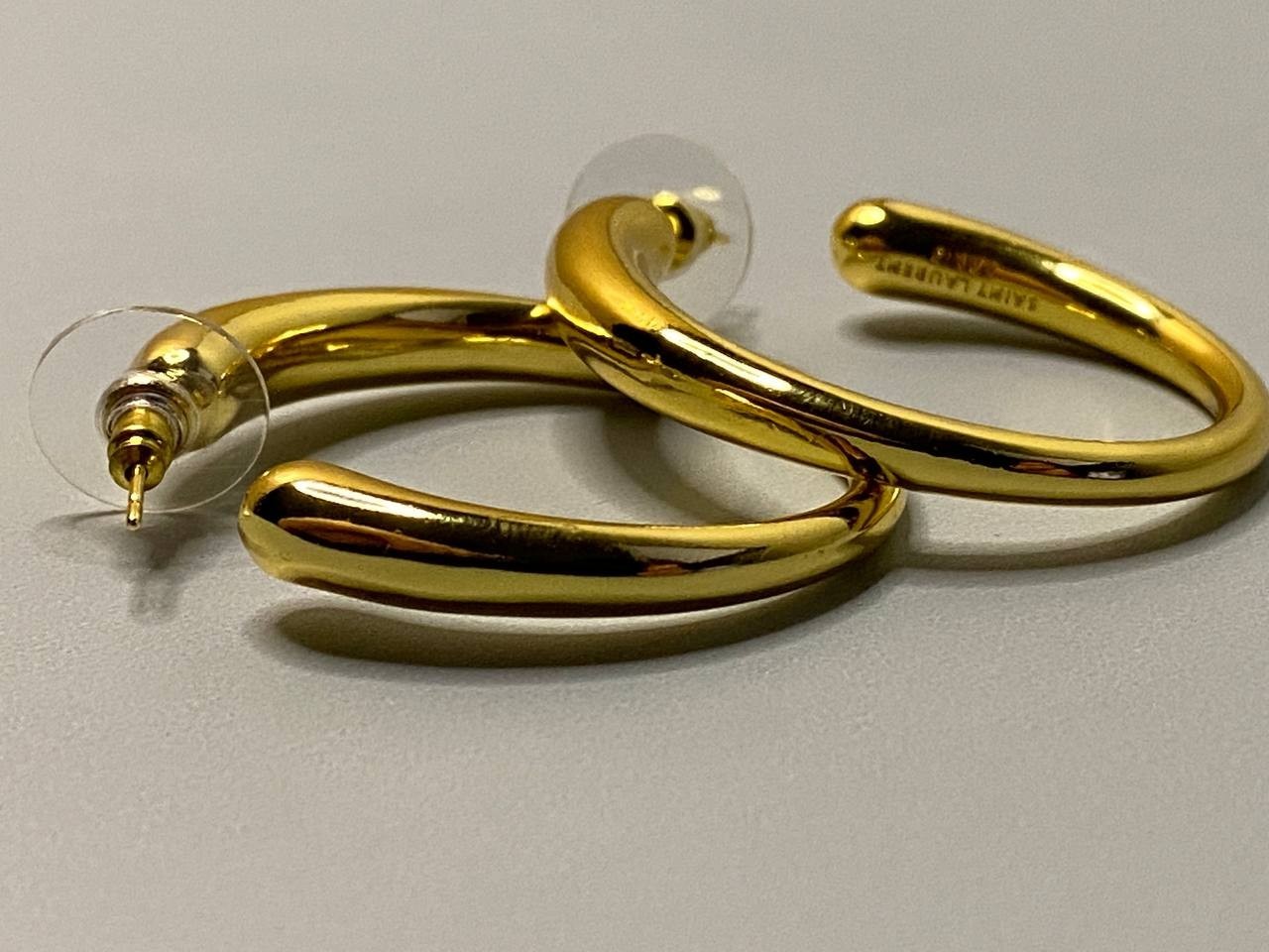 Yves Saint Laurent Gold Chunky Hoop Earrings