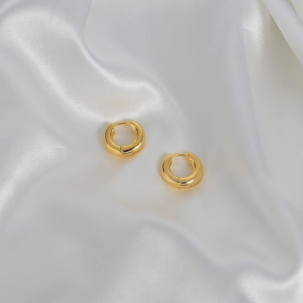 Fashion-Forward Gold Hoop Earrings for Sensitive Skin – 30 Days Guarantee