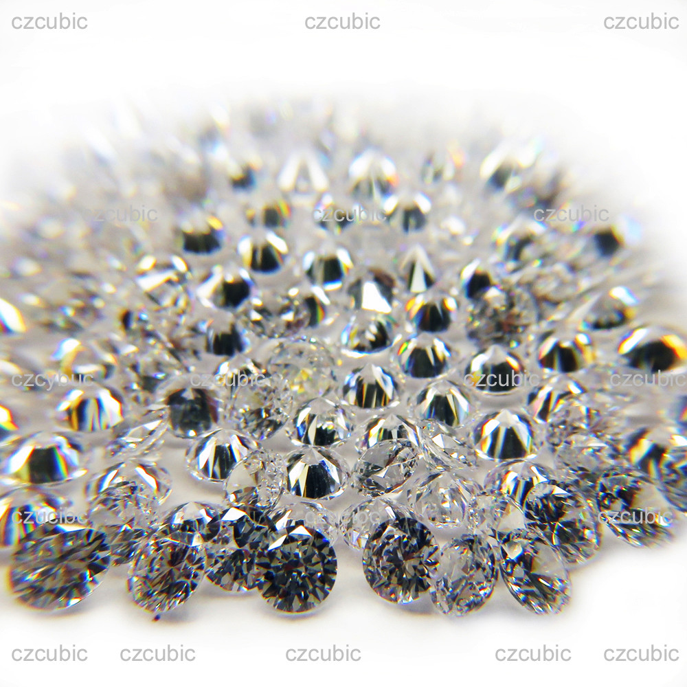ROUND CUBIC ZIRCONIA CZ LOOSE STONES 1000 PCS 1.0 – 3.0 MM 5A QUALITY SHIP IN US