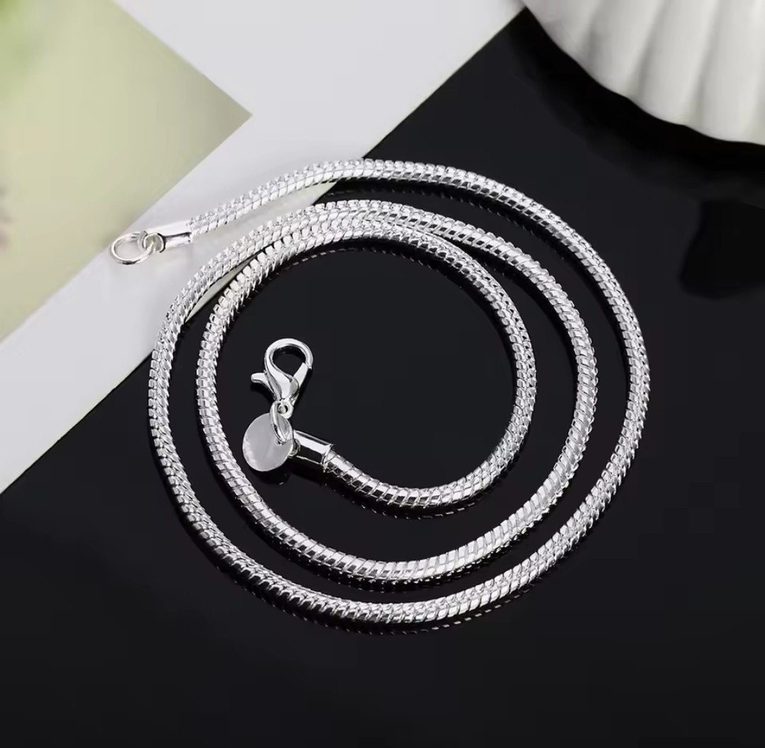 925 Sterling Silver Chain Necklace .925 Italy All Sizes