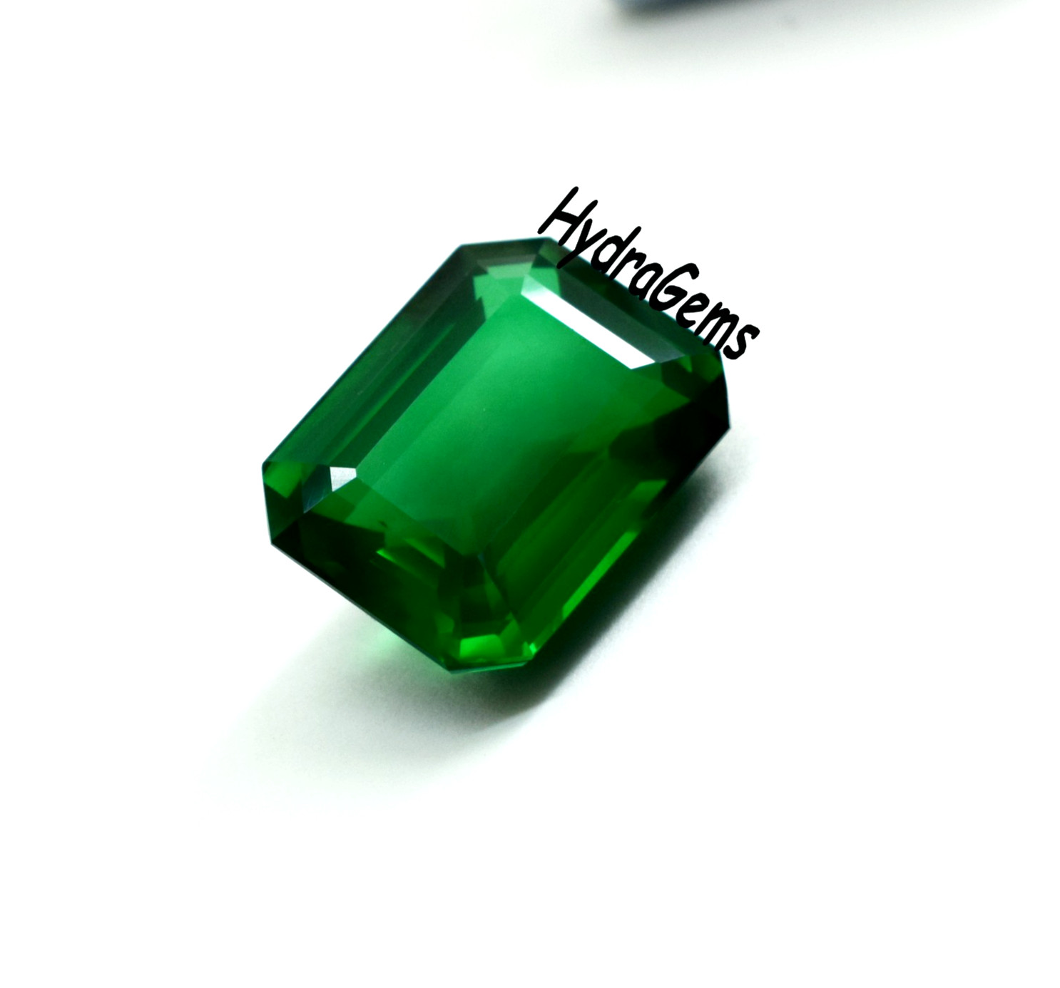 Certified 30 Ct Zambian Natural Vivid Green Emerald Cut Emerald Loose Gemstone