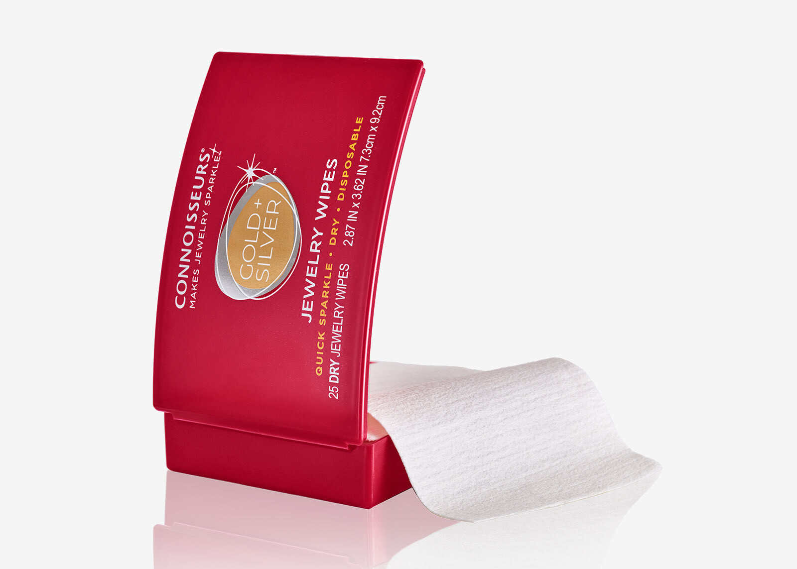 Connoisseurs Jewelry Wipes for Gold & Silver, 25 Dry Cleaning Wipes