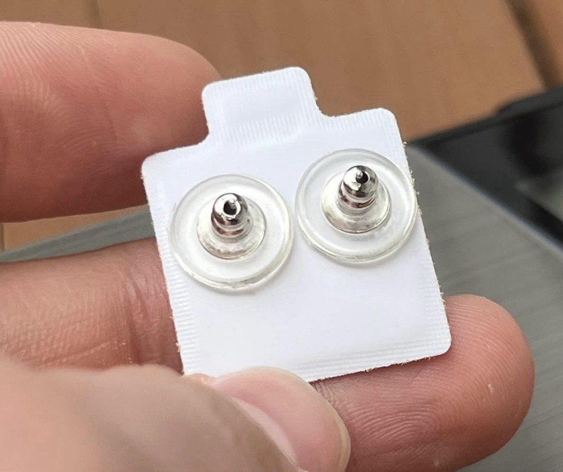 925 Very Light Blue Gemstone Sterling Silver Stud Earrings