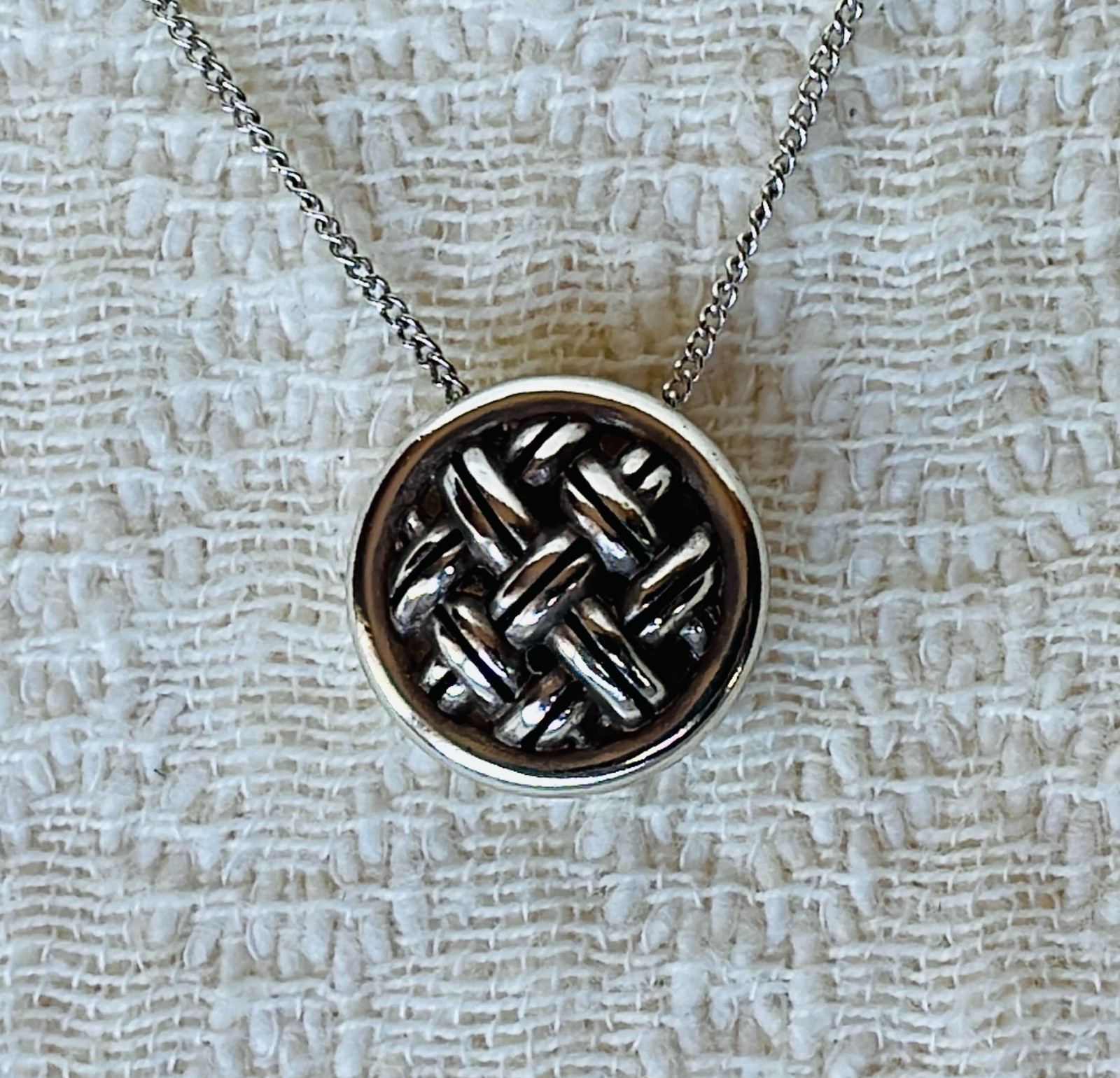 Brighton Interlock Loom Crystal Reversible Pendant Necklace, 15-17 inches – NEW!